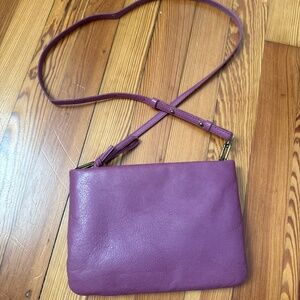 Madewell pink / purple leather purse